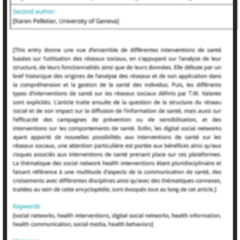 Academic Article on E-Health Interventions University of Geneva